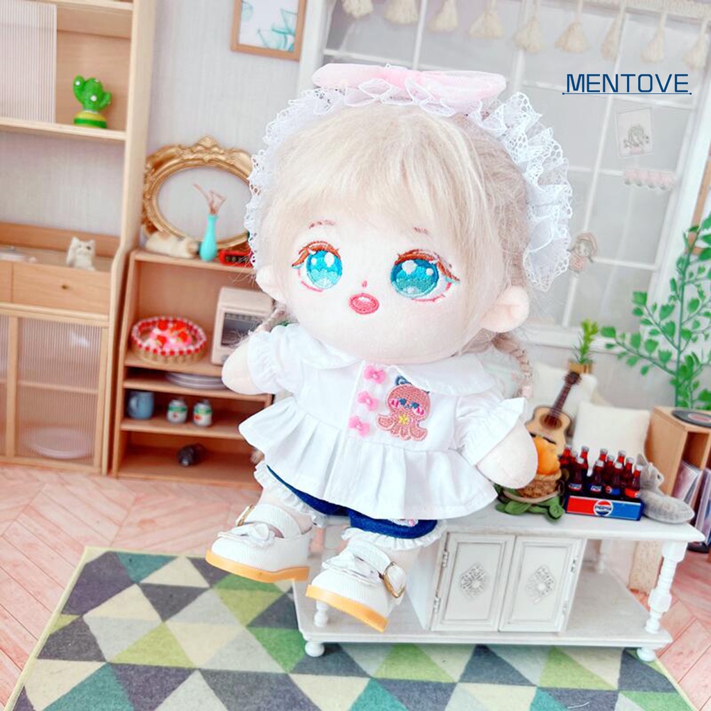 Áo Thun Cotton Cổ Búp Bê Họa Tiết Hoạt Hình Dễ Thương 20cm