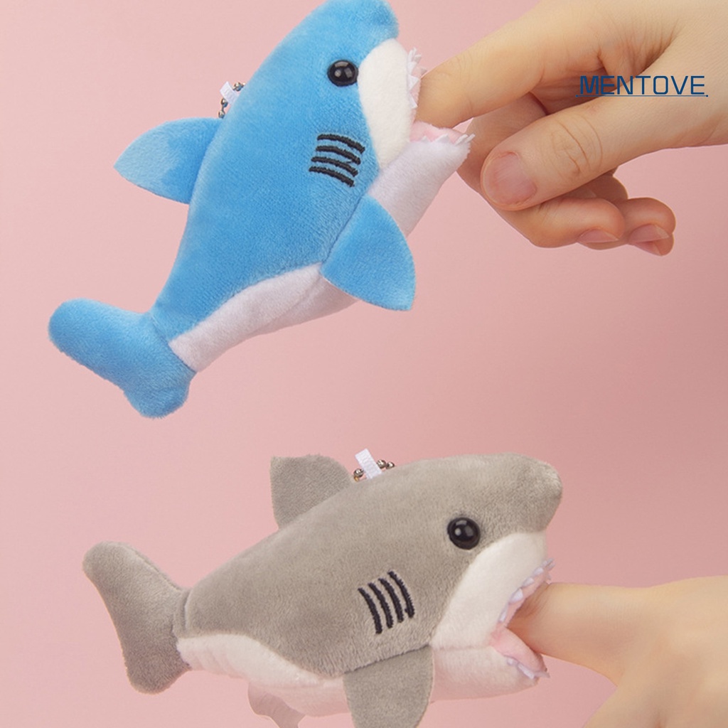 Móc Khóa Hình Cá Mập Nhồi Bông Mềm Mại Đa Năng Dễ Thương