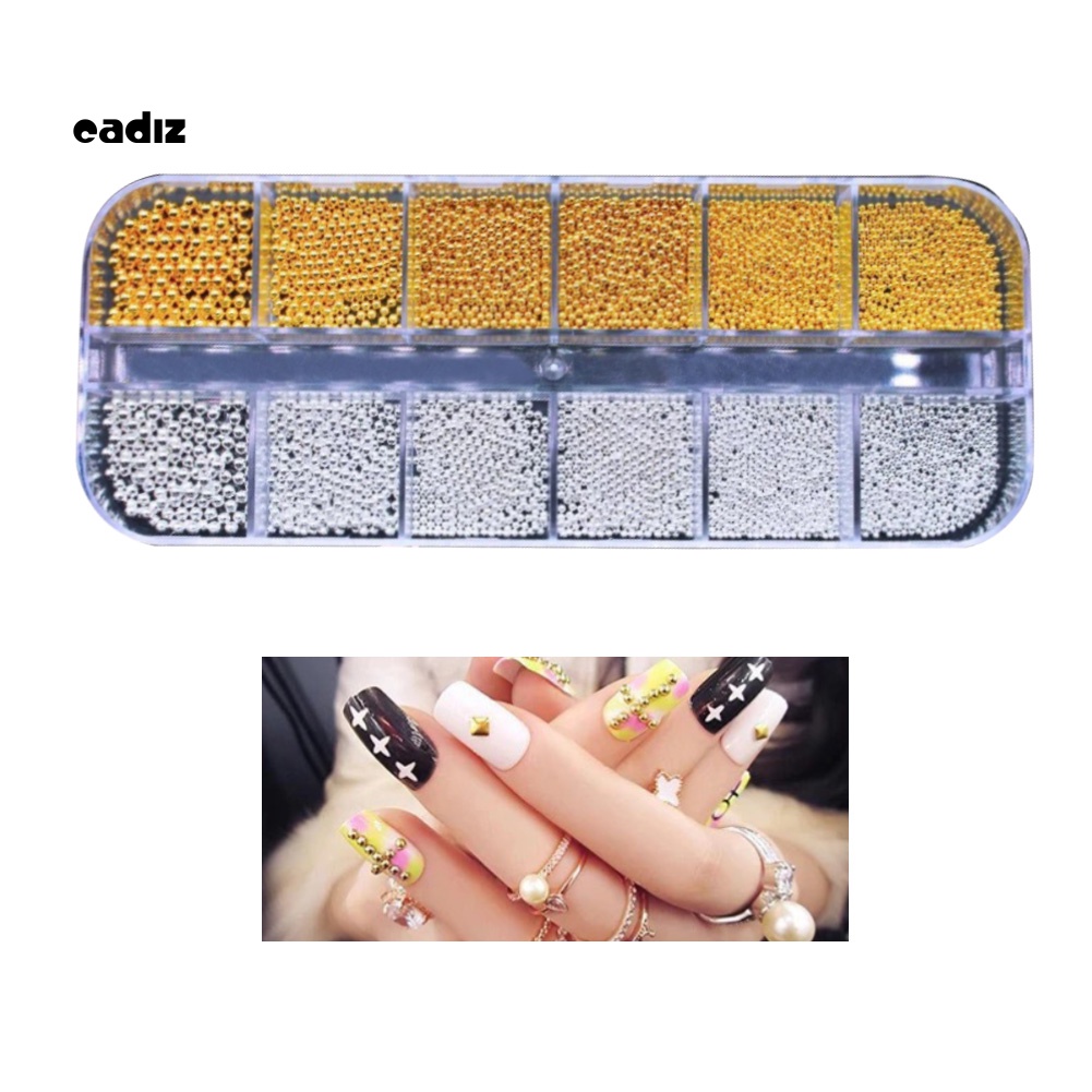 Hộp 12 Ngăn Đựng Phụ Kiện Trang Trí Móng Tay Nghệ Thuật