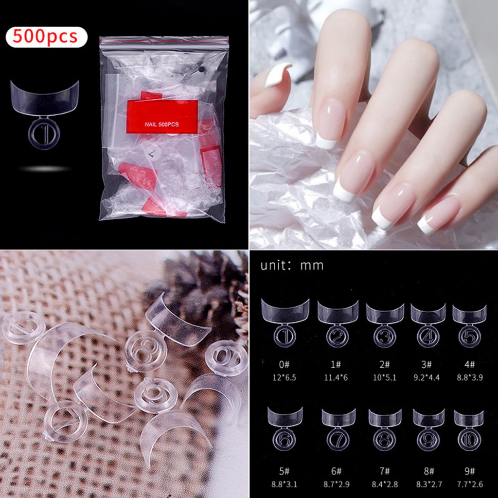 Bộ 500 Móng Tay Giả Dài Dùng Trang Trí Cho Nữ DIY