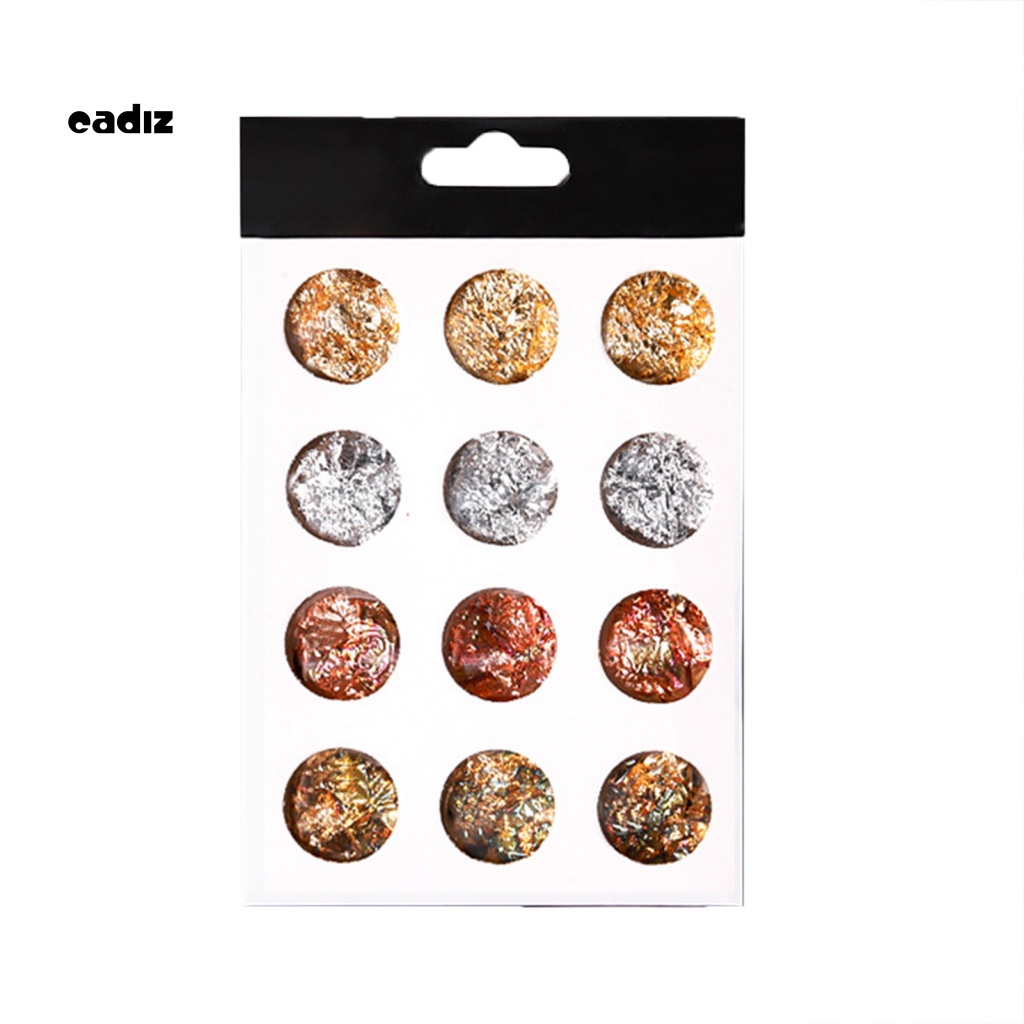 Set 12 Lá Vàng Siêu Mỏng Trang Trí Móng Tay Dễ Dán