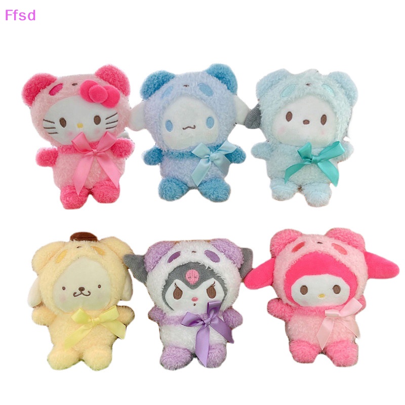 Móc Khóa Hình Búp Bê Nhồi Bông Kuromi Cinnamoroll 14cm Dễ Thương