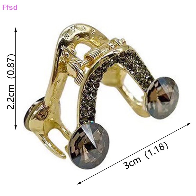 {Ffsd} Kẹp Tóc Mini Hình Chữ V Bằng Kim Loại Đính Kim Cương Giả Và Ngọc Trai Bán Chạy