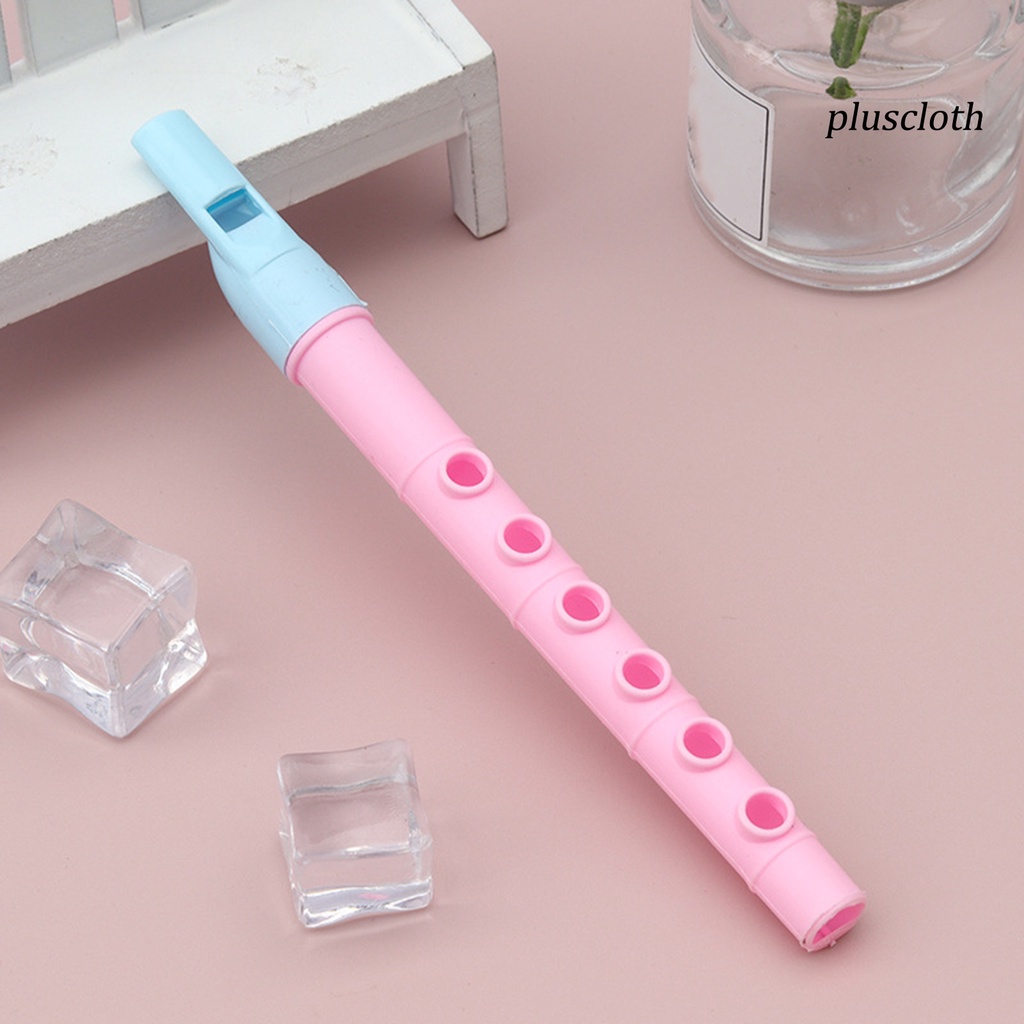 Set 10 Sáo Đồ Chơi 6 Lỗ Mini Di Động Có Thể Tháo Rời Thiết Kế Hoạt Hình Cho Bé