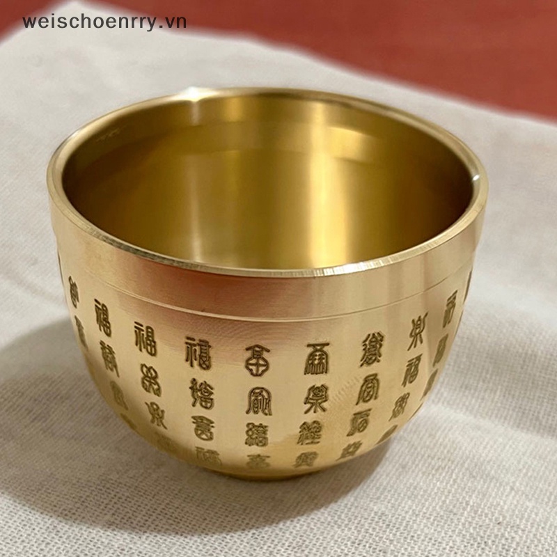 Gạt Tàn Thuốc Bằng Đồng Thau Nguyên Chất Hình Trụ Nhỏ Để Bàn Trang Trí Nhà Cửa