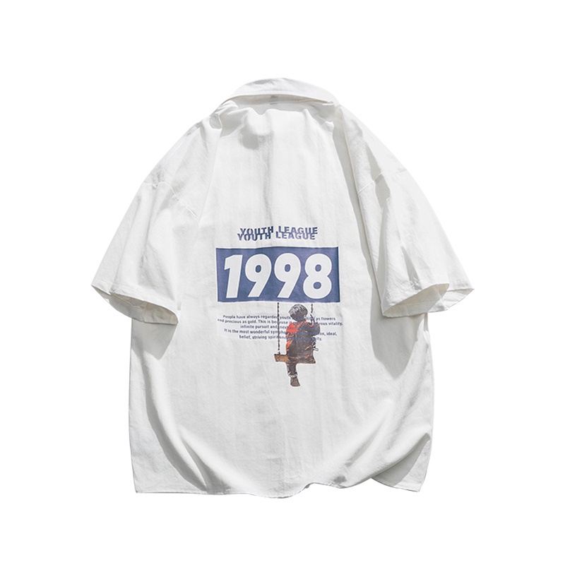 Áo Sơ Mi Tay Lửng Dáng Rộng Thời Trang Mùa Hè Dành Cho Nam