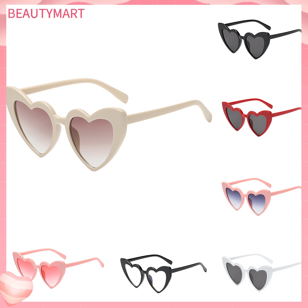 Kính Mát Hình Trái Tim Chống Tia UV Thời Trang Cho Nữ