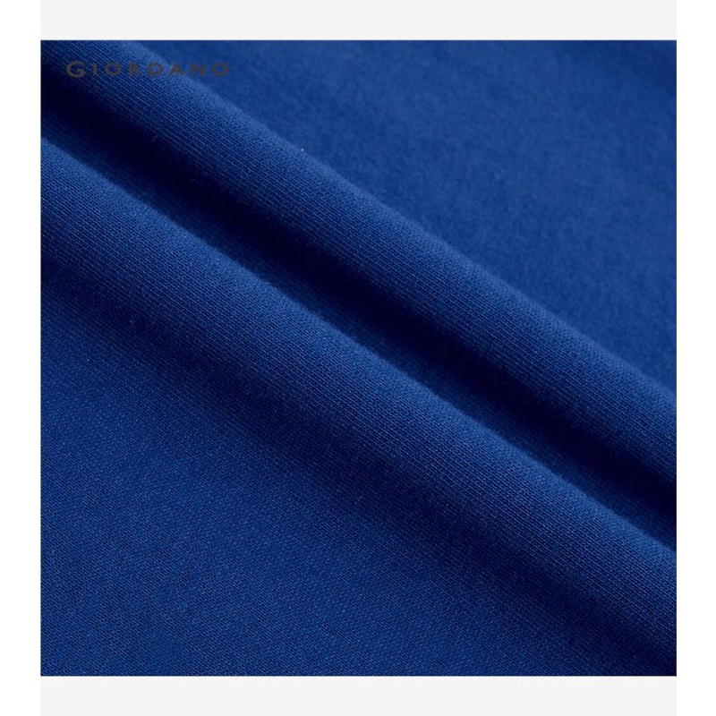 Áo thun GIORDANO 18090801 tay ngắn màu trơn in hình cho nam