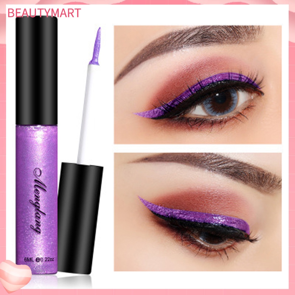 Bút Kẻ Mắt Dạng Lỏng Menglang Màu Ánh Kim Lấp Lánh Chống Thấm Nước Lâu Trôi
