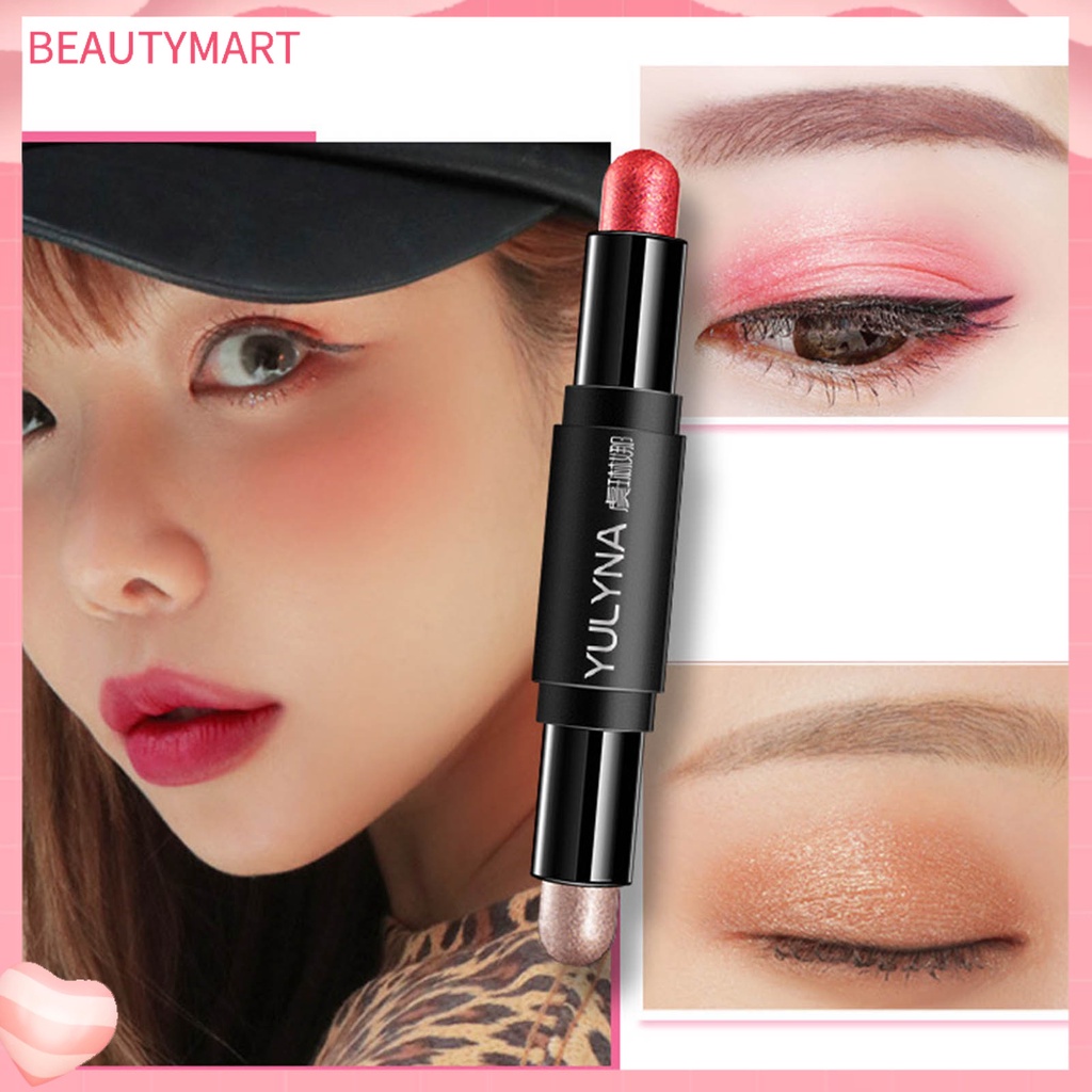 Phấn Mắt Dạng Thỏi Thiết Kế Hai Đầu Màu Gradient Lấp Lánh Chống Thấm Nước beautymart
