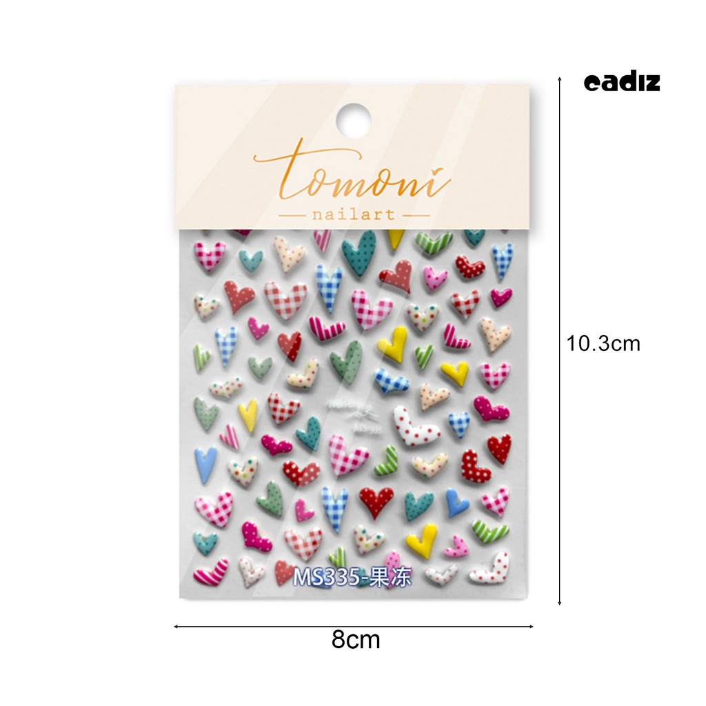 Đề Can Dán Móng Tay Tự Dính Không Phai Màu Họa Tiết Hoa Tulip Trái Tim Trang Trí Nghệ Thuật