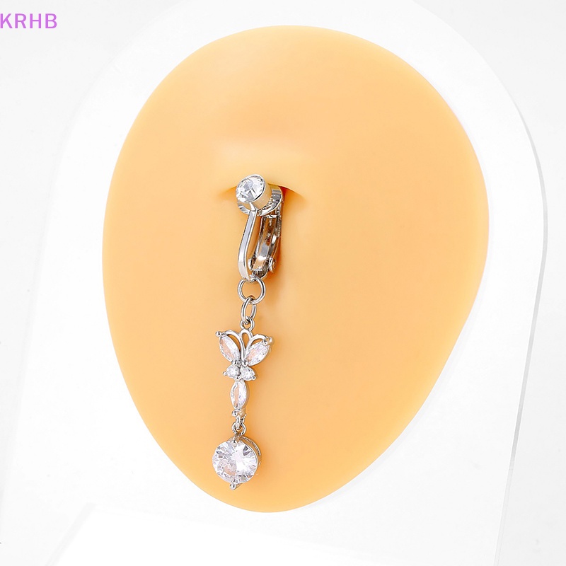 Khuyên Rốn Hình Bướm Đính Đá Zircon Giả Quyến Rũ Cho Nữ Mới