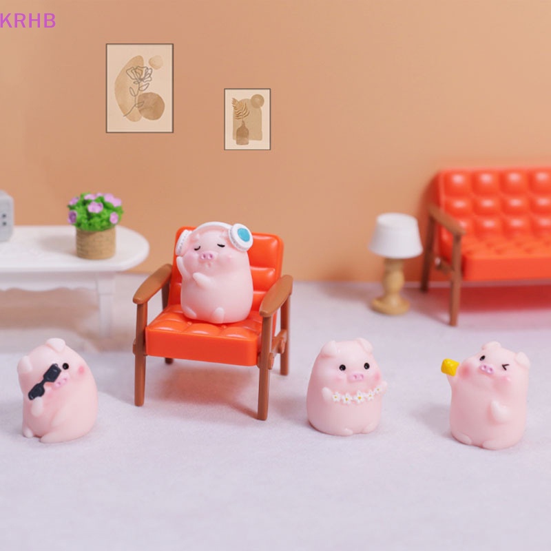 Mô Hình Chú Heo Mini Để Bàn Trang Trí Dễ Thương Mới