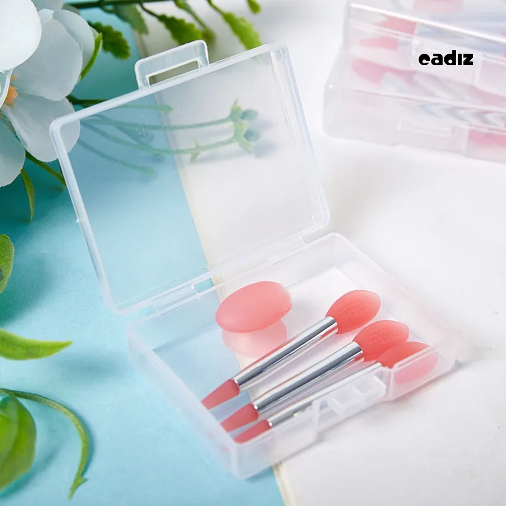 Set 10 Cọ Tô Son Dưỡng Môi Đầu Tròn Bằng Silicone Tiện Dụng