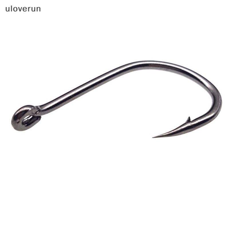 Uloverun Set 100 Lưỡi Câu Cá Bằng Thép carbon Màu Đen