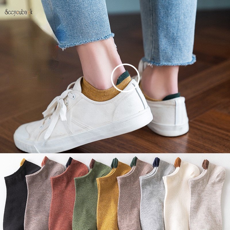 Vớ Cổ Thấp Mềm Mại Thoáng Khí Thấm Hút Mồ Hôi Chống Trượt Nhiều Màu Sắc Dành Cho Nam Nữ