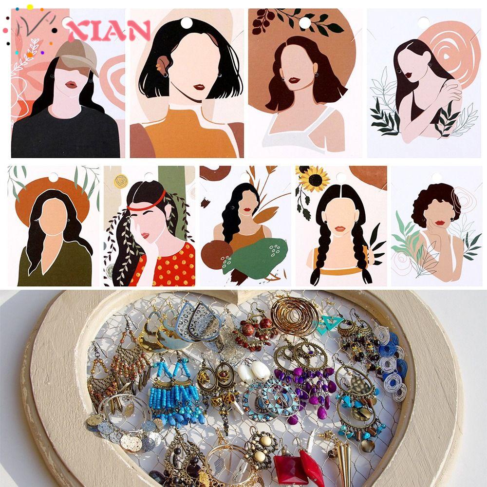 Set 100 Thẻ Trưng Bày Bông Tai DIY Nhiều Màu Sắc