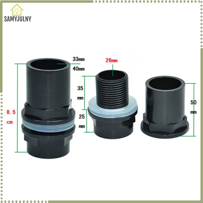 Đầu Nối Ống Nước 20 / 25 / 32 / 40 / 50mm Cho Bể Cá