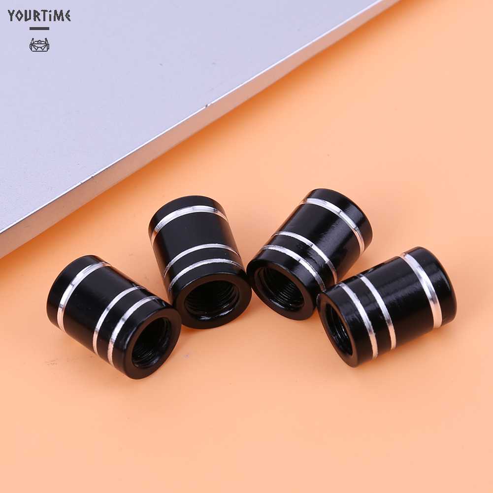 Set 4 Nắp Van Bánh Xe Bằng Hợp Kim Nhôm Nhiều Màu Sắc