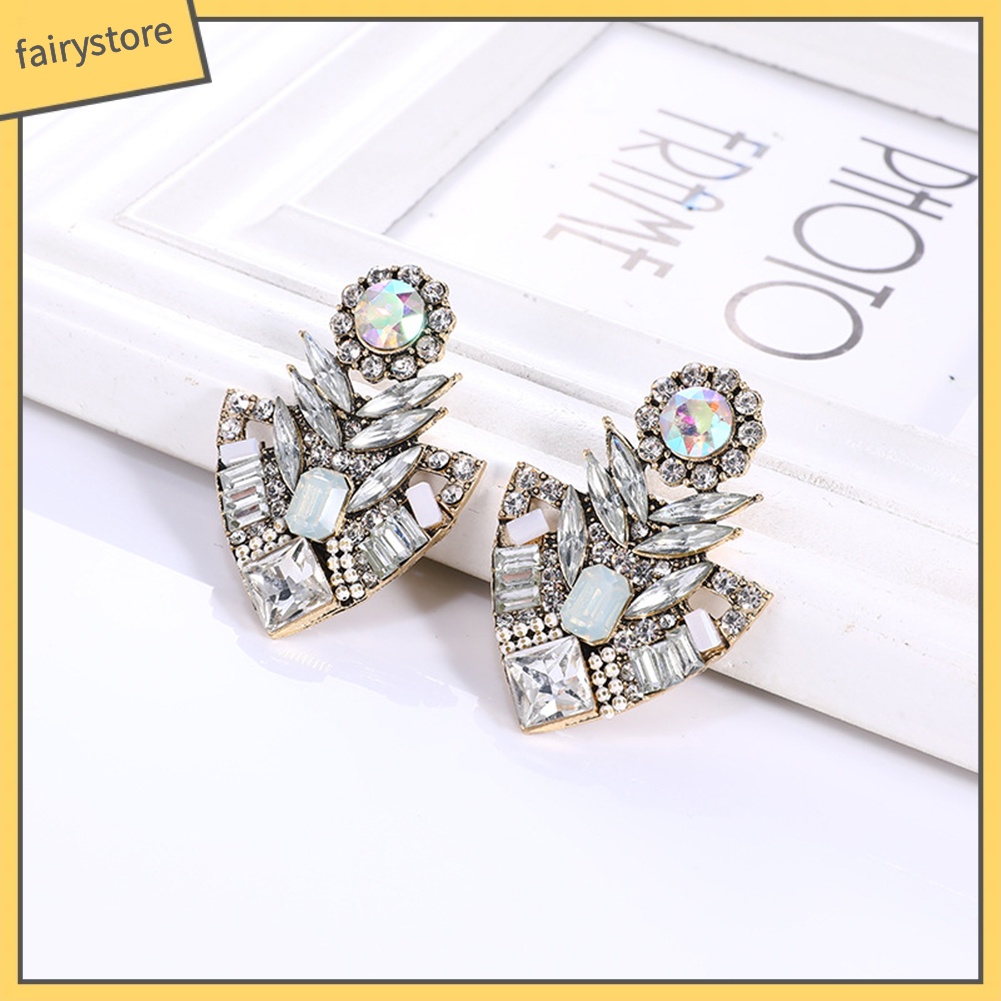 Khuyên Tai Đính Đá Phong Cách Bohemian Thời Trang Cho Nữ