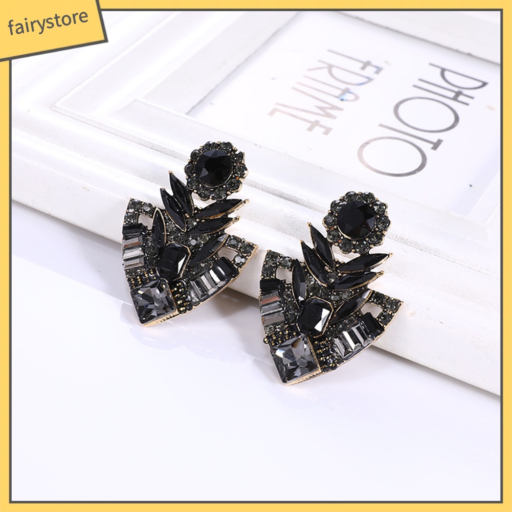 Khuyên Tai Đính Đá Phong Cách Bohemian Thời Trang Cho Nữ