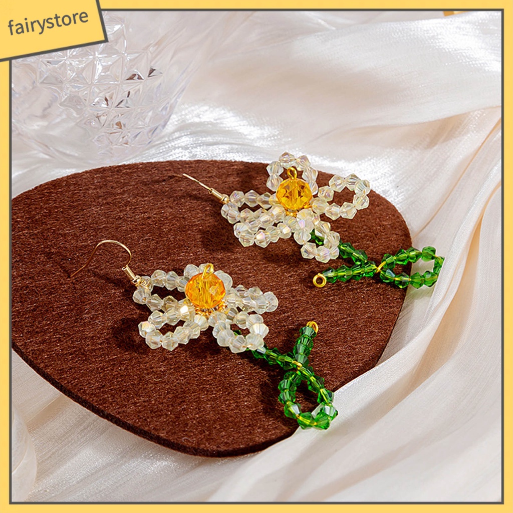 1 Đôi Bông Tai Hình Hoa Nhỏ Đính Ngọc Trai Nhân Tạo Thời Trang