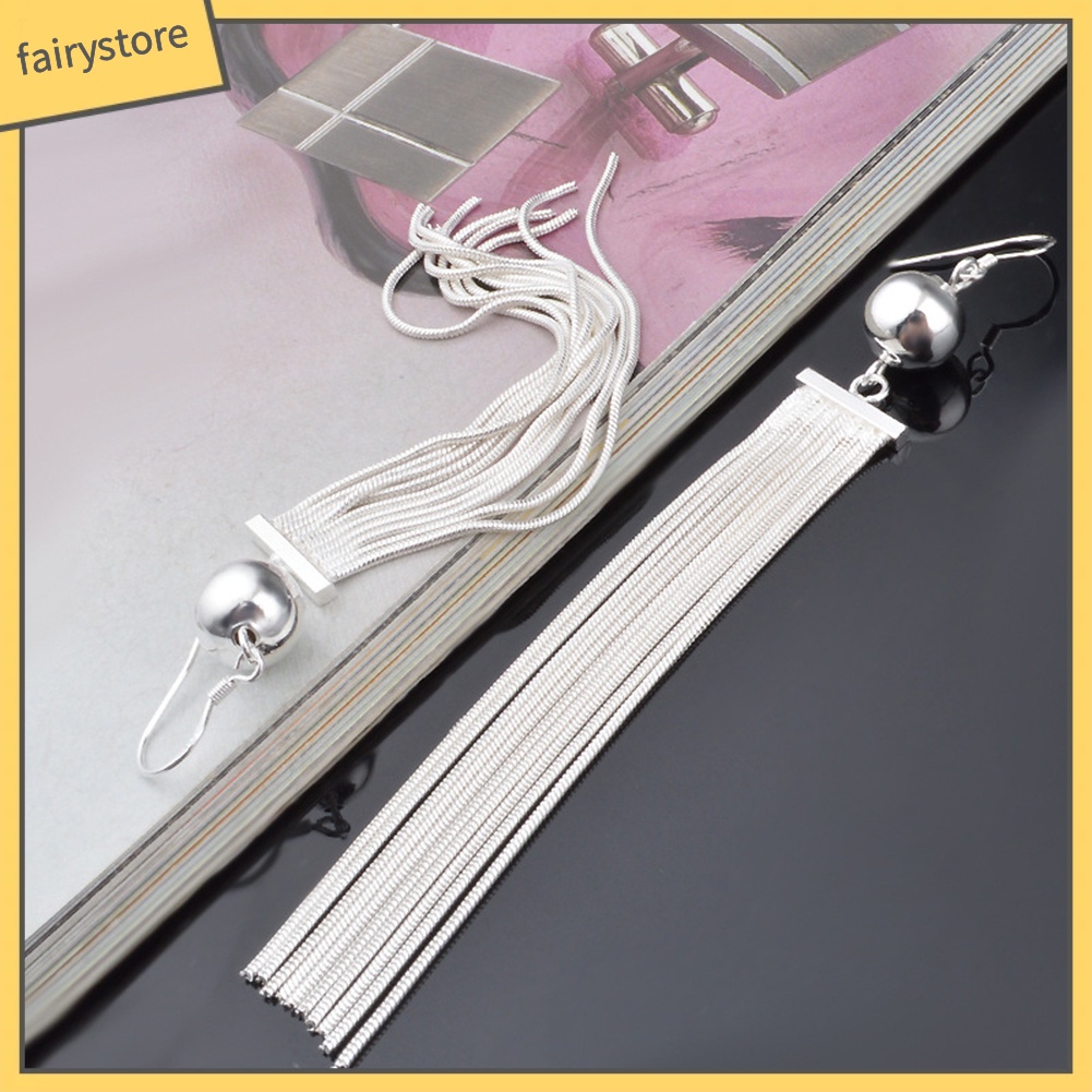 Đôi Bông Tai DáNg DàI Tua Rua ĐíNh HạT ThờI Trang Cho Nữ