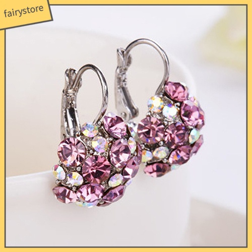 Khuyên Tai Đính Đá Cubic Zirconia Nhiều Màu Sắc Cho Nữ