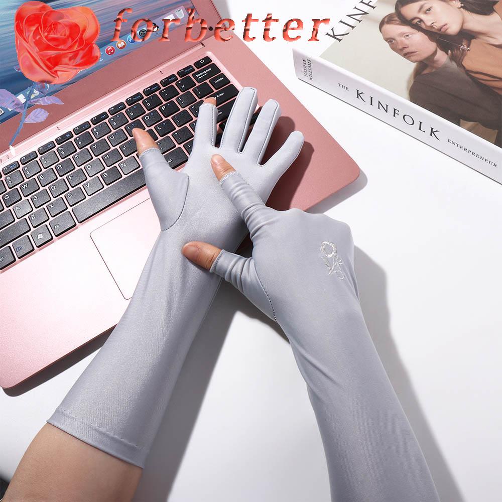 Vỏ Bọc Găng Tay Chống Nắng Tia UV Co Giãn Thoáng Khí In Họa Tiết Hoa Có Thể Dùng Màn Hình Cảm Ứng Cho Nữ