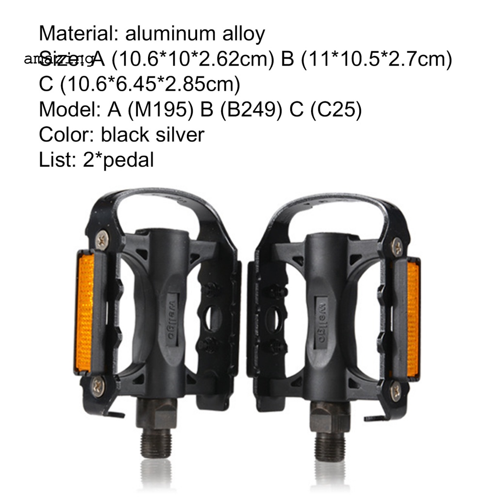 Bộ 2 Bàn Đạp Xe Đạp Leo Núi Thiết Kế Khoét Rỗng Trọng Lượng Nhẹ Độ Bền Cao
