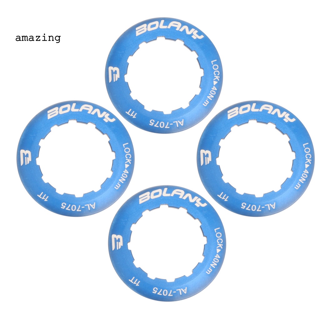 Bộ 4 Vòng Khóa Bảo Vệ Băng Cát Sét BOLANY Bằng Hợp Kim Nhôm Gọn Nhẹ Chống Ăn Mòn Cho MTB