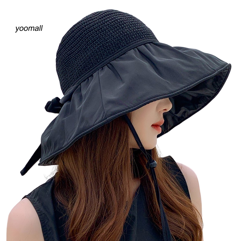 Mũ Tai Bèo Vành Rộng Chống Tia UV Có Thể Điều Chỉnh Kích Cỡ Cho Nữ
