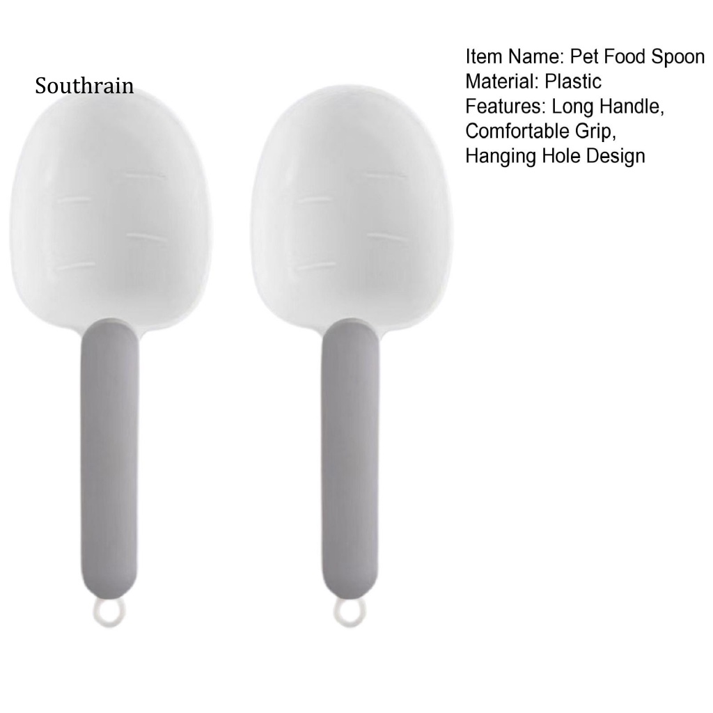 Bộ 2 Muỗng Xúc Thức Ăn Cho Thú Cưng Tay Cầm Dài Thoải Mái