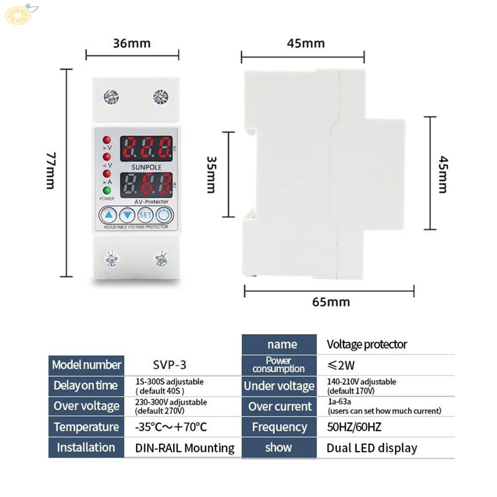 【VARSTR】Dual Display Protective Relay with Adjustable Undervoltage and Overcurrent Protection