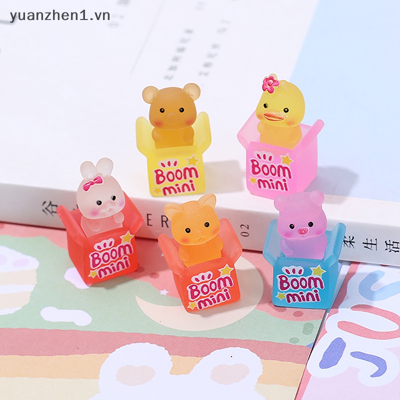 Set 2 Hộp Quà Bằng Nhựa Phát Quang Hình Động Vật Dễ Thương