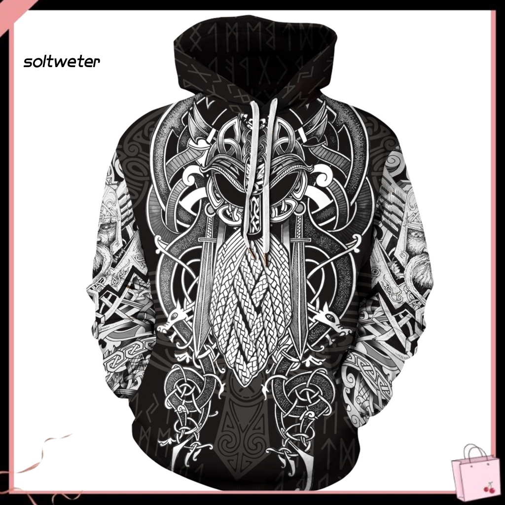 Áo Hoodie Dây Rút In Họa Tiết Thổ Cẩm Thời Trang Thu Đông Cho Cặp Đôi