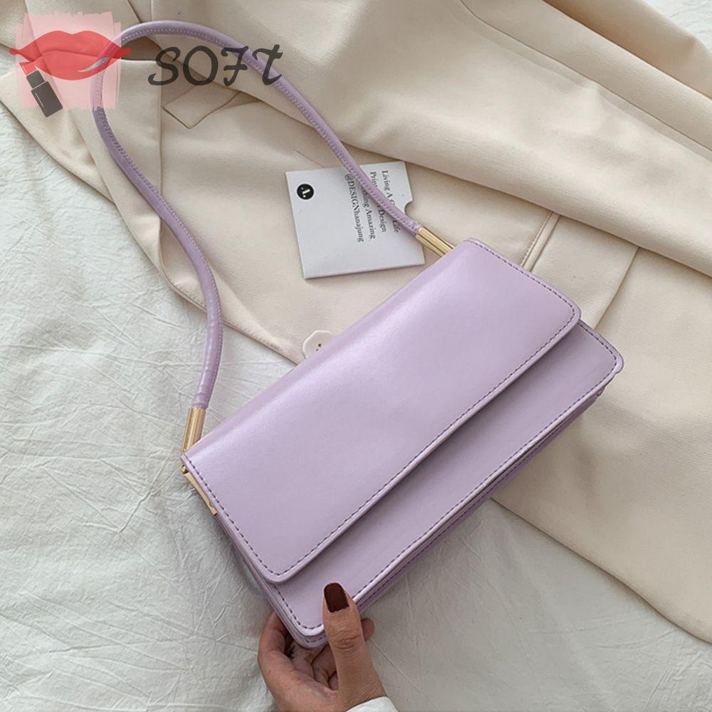 Túi Đeo Chéo Nắp Gập Mềm Mại Thời Trang Dành Cho Nữ