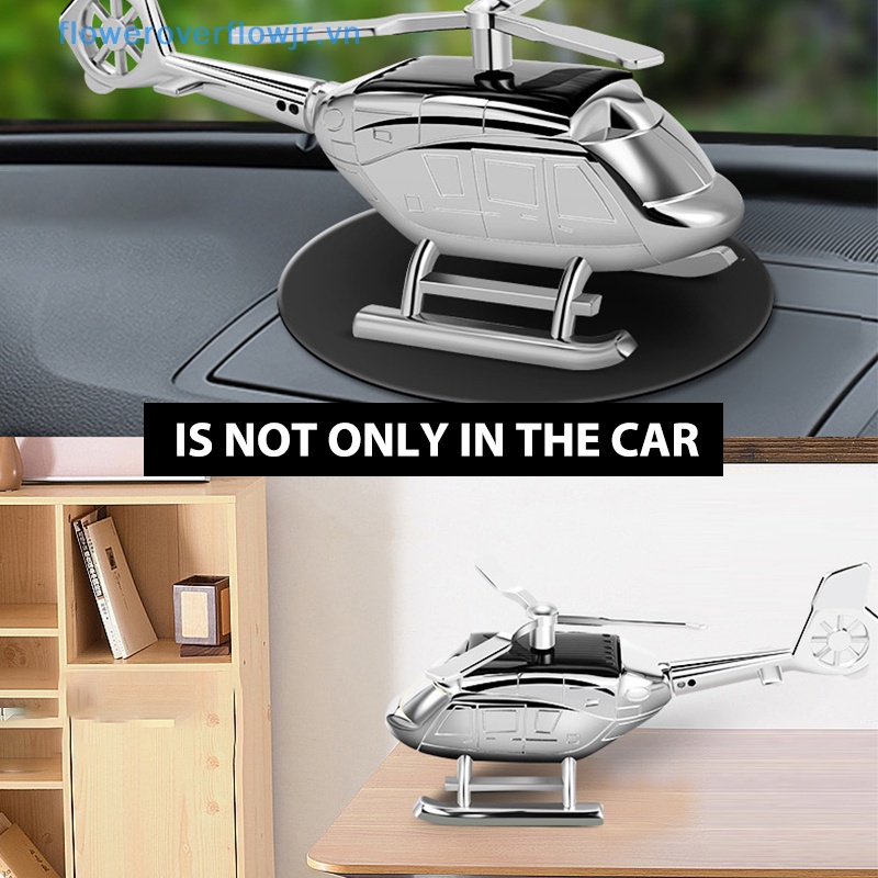 Máy Khuếch Tán Tinh Dầu Mini Hình Trực Thăng Trang Trí Xe Hơi Dùng Năng Lượng Mặt Trời