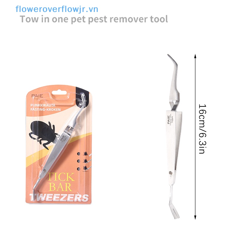 Nhíp Nhổ Lông Mèo Chuyên Nghiệp Bằng Thép Không Gỉ 2 Trong 1
