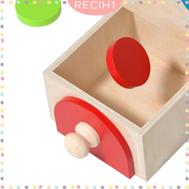 [Recih] Hộp Đồ Chơi Thả Bóng Montessori Có Ngăn Kéo Đồ Chơi Giáo Dục Theo Phương Pháp Montessori
