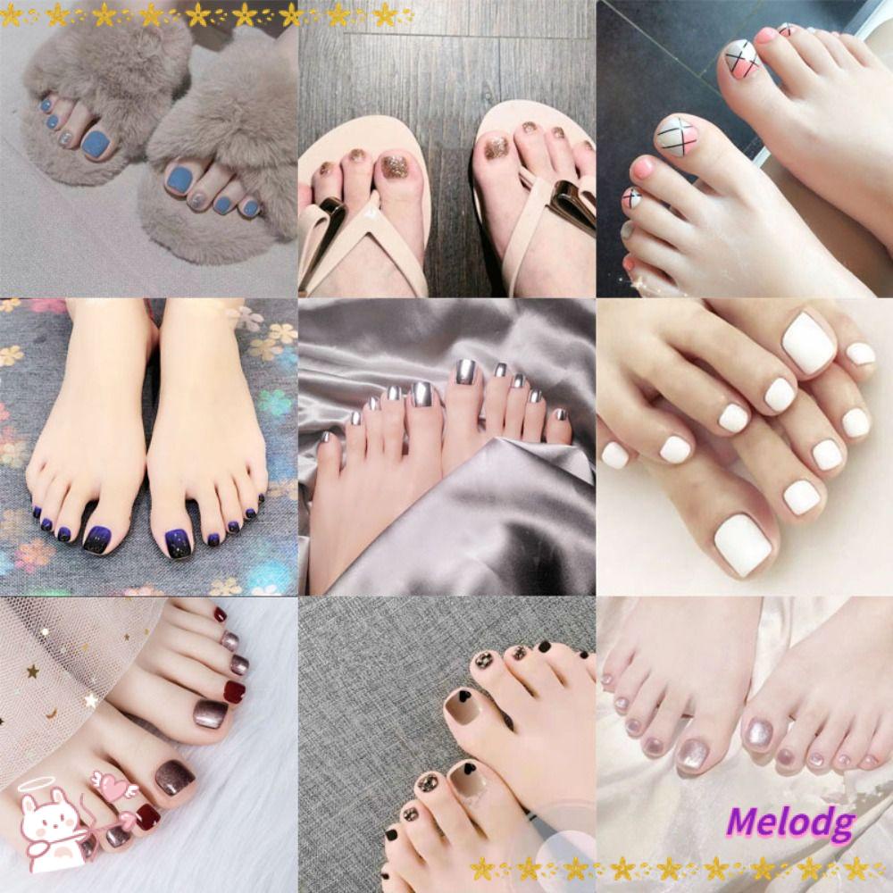 Móng Chân Giả Đính Sequin Lấp Lánh Dành Cho Nữ