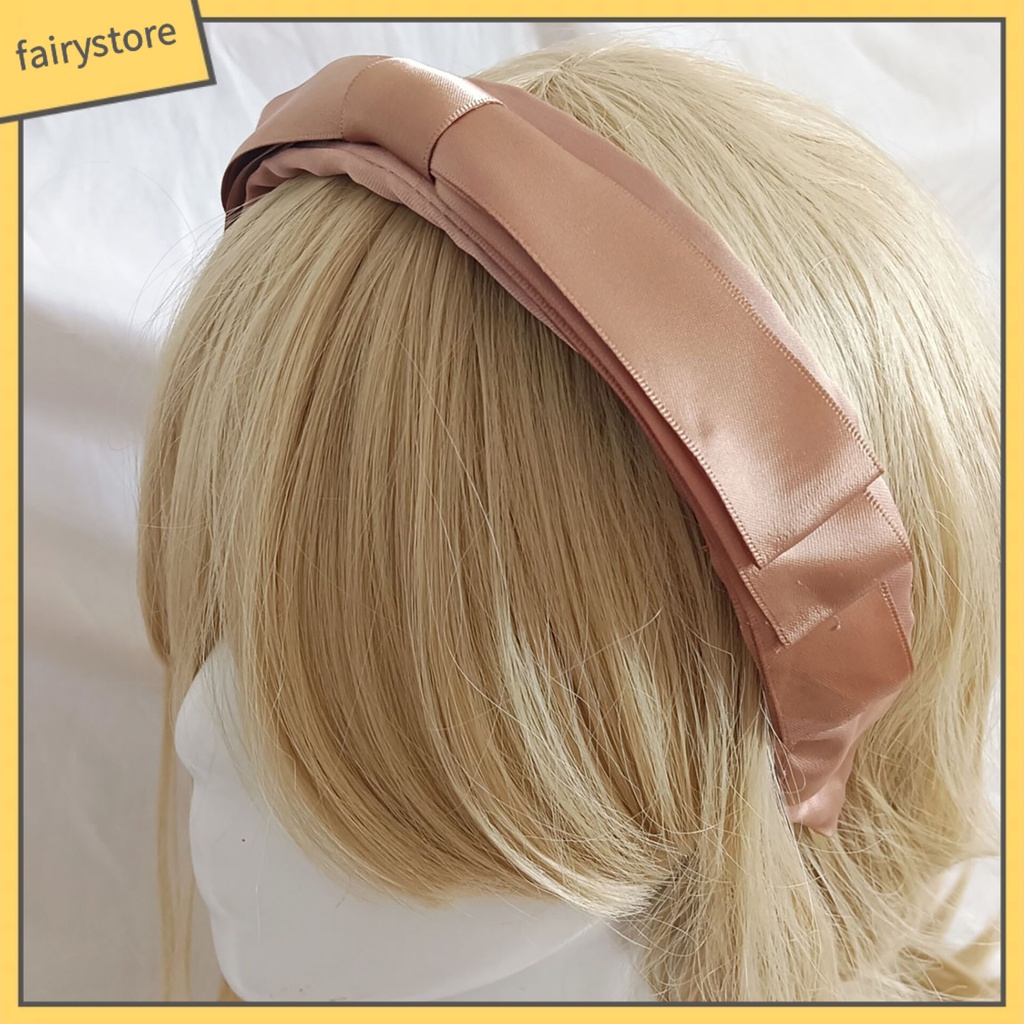 Băng Đô Nơ Cài Tóc Bằng Vải Satin Ổn Định Chống Vỡ Dễ Sử Dụng