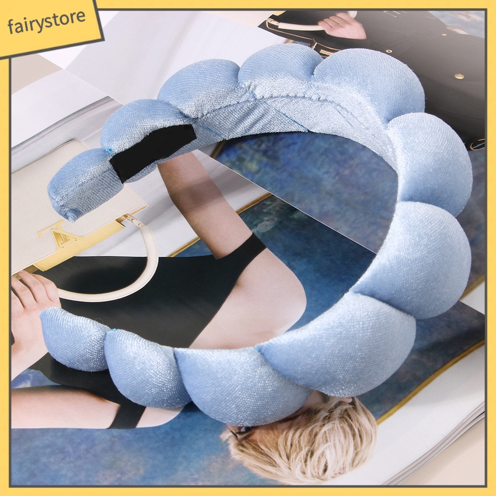 Băng Đô Mềm Mại Co Giãn Màu Trơn Chống Trượt Dùng Rửa Mặt