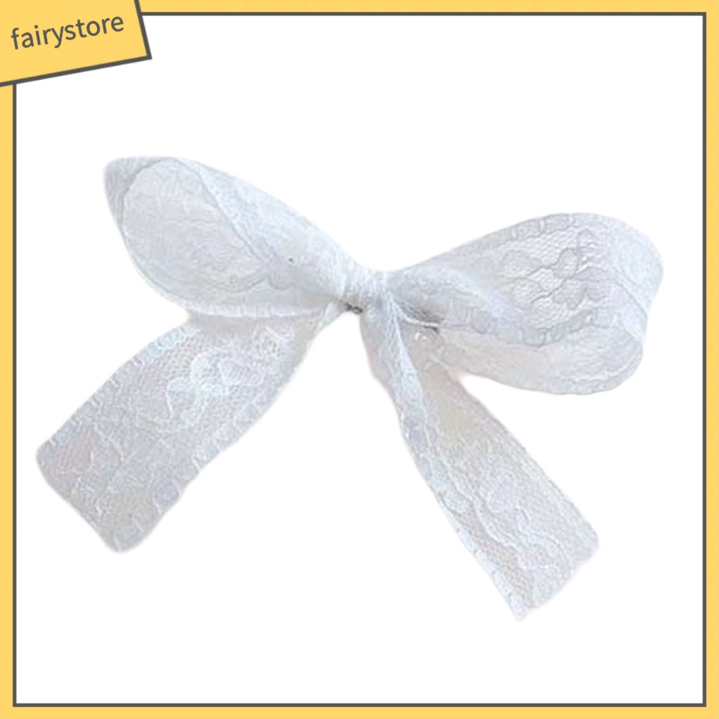 Set 3 / 4 / 6 Kẹp Tóc Nơ Phối Ren Thêu Họa Tiết Phong Cách Lolita Cho Nữ