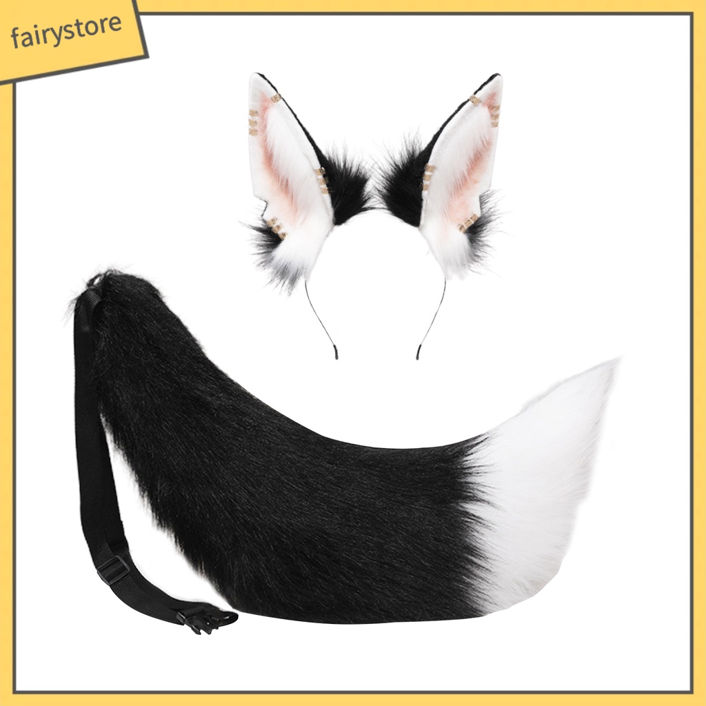 1 Set Băng Đô Tai Mèo Bông Phong Cách Lolita Đáng Yêu