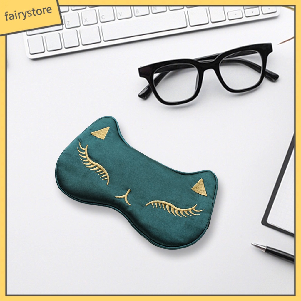 Miếng Dán Che Mắt Ngủ Làm Mát Thêu Họa Tiết Hoạt Hình Dễ Điều Chỉnh