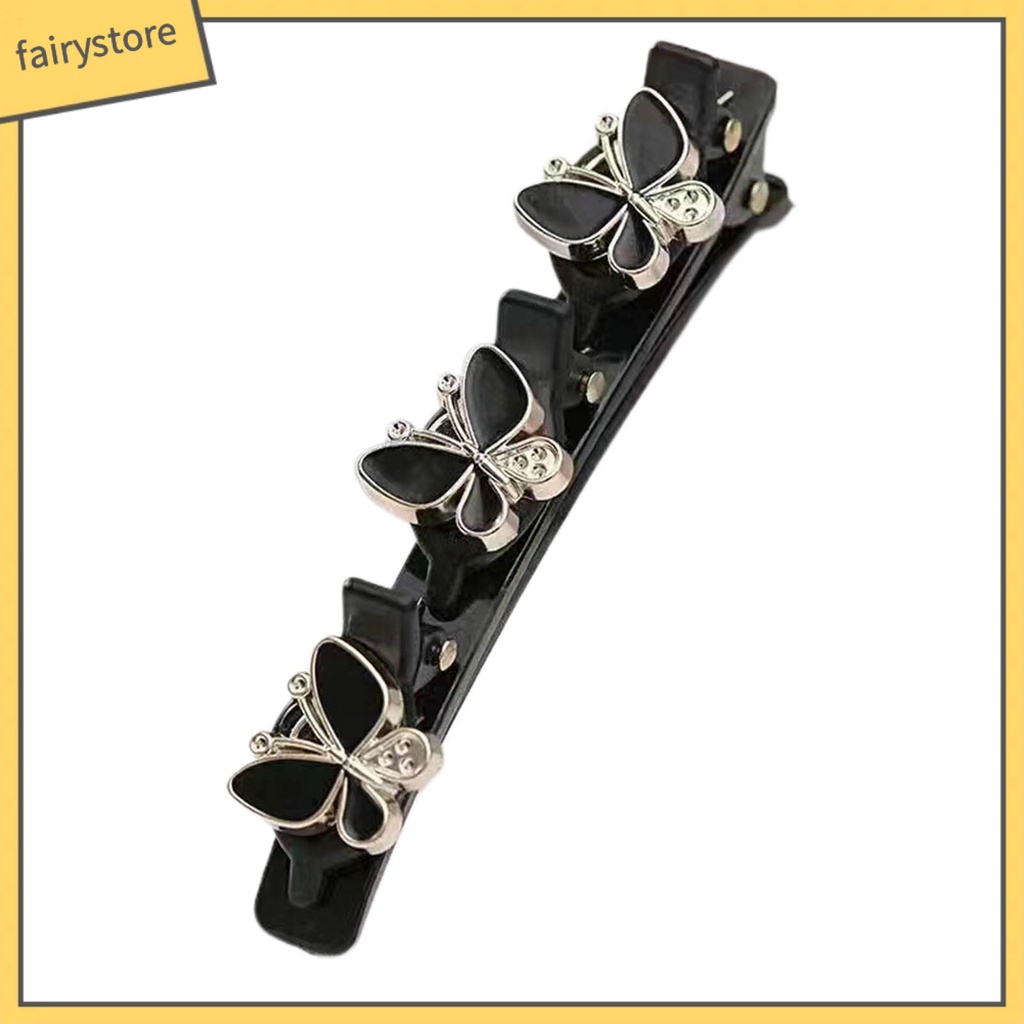 Set 1 / 6 Kẹp Tóc Hình Bướm Đính Ngọc Trai Giả Chống Trượt Trang Trí Tóc