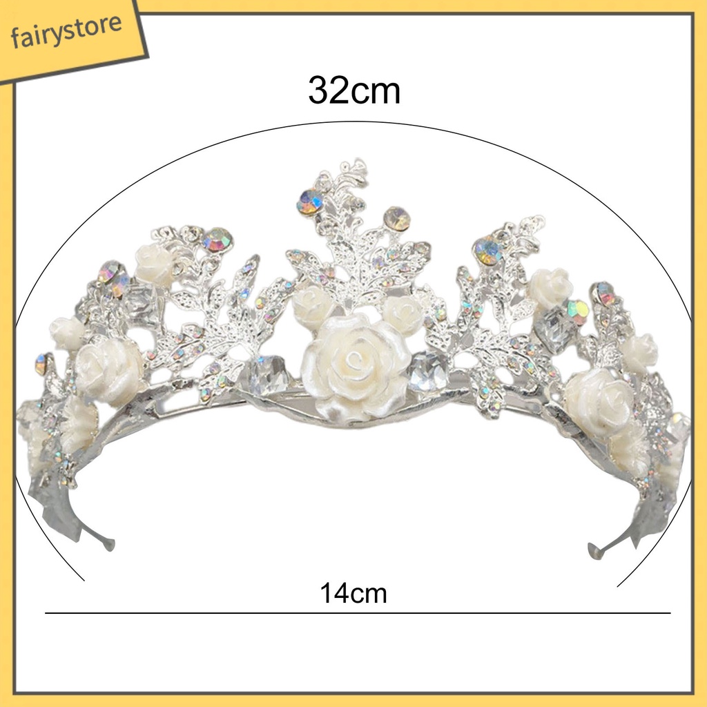 Cài Tóc Hình Vương Miện Đính Đá Lấp Lánh Sang Trọng Cho Cô Dâu