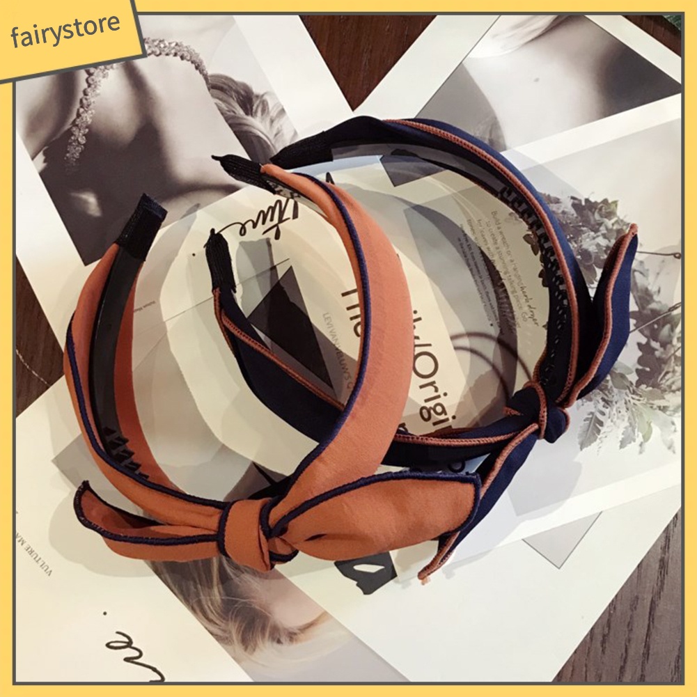 Băng Đô Cài Tóc Vải Bản Rộng Màu Sắc Ngọt Ngào Cho Nữ