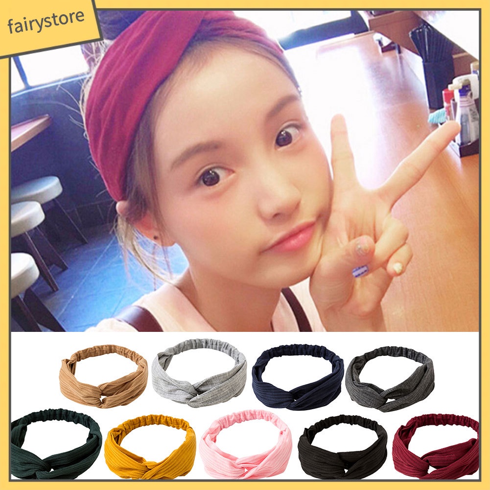 Băng Đô Thắt Nút Chéo Thời Trang Cho Nữ